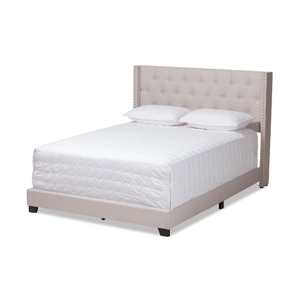 Baxton Studio Brady Modern Beige Upholstered King Size Bed 149-8946 - main